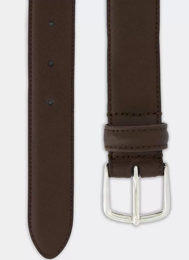 Fursac Ceinture en cuir marron