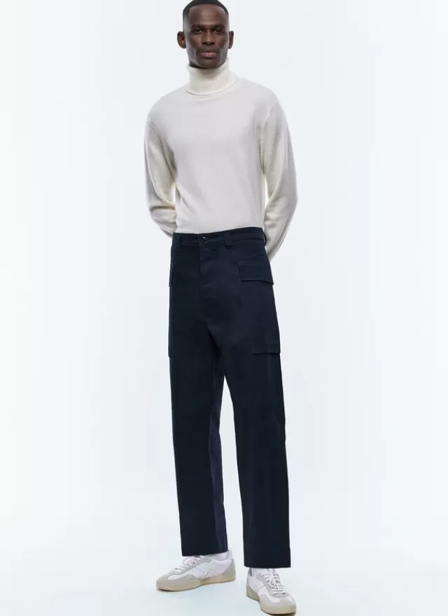 Fursac Pantalon cargo en twill de coton