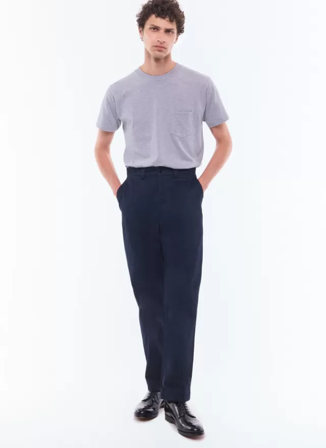 Fursac Pantalon chino en twill de coton